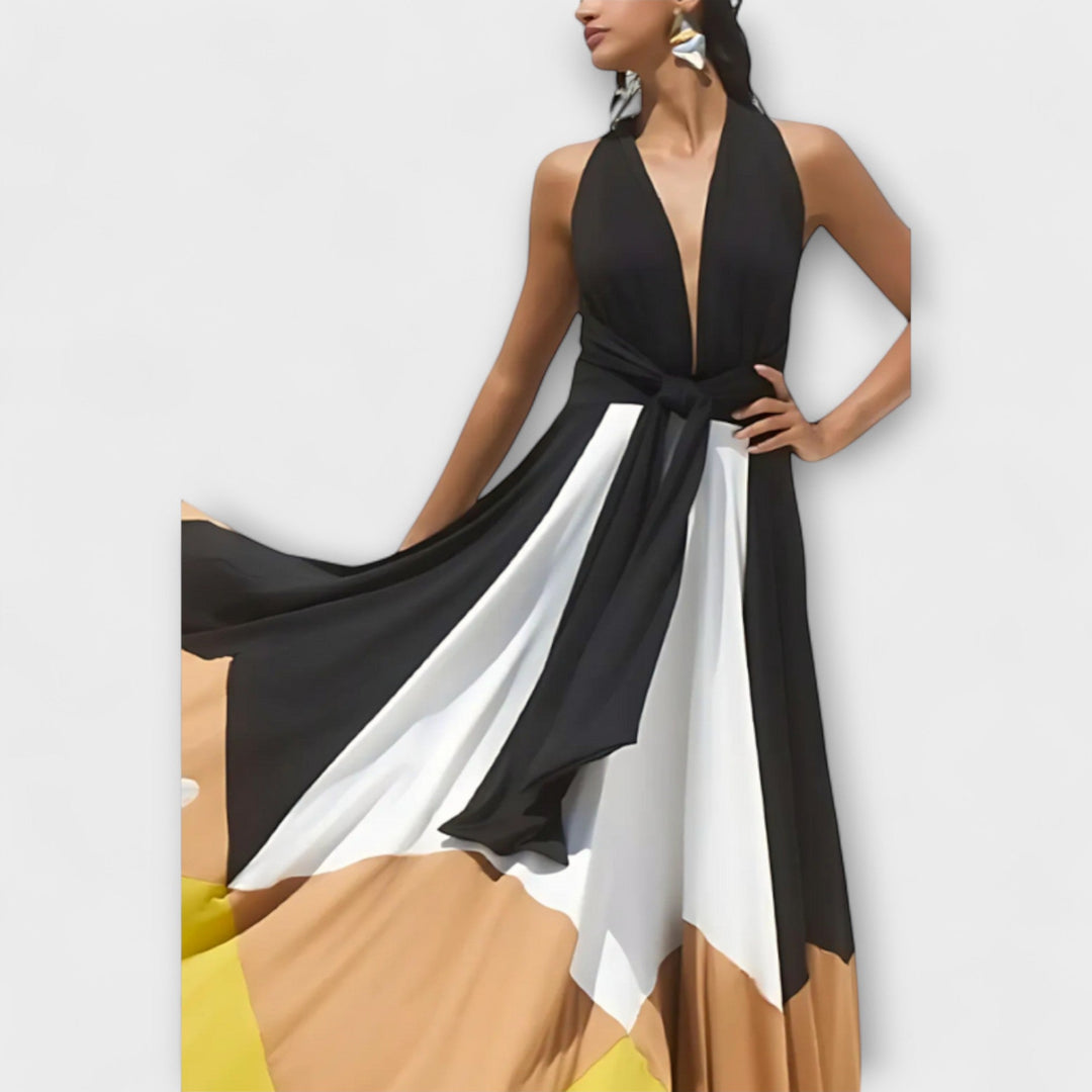 Nava - Long Dress with Open Back