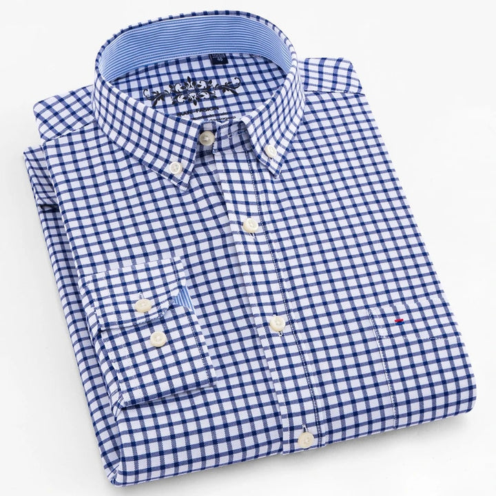 AUBERT | Chemise Rayée Classique avec Coupe Confortable pour Chaque Jour