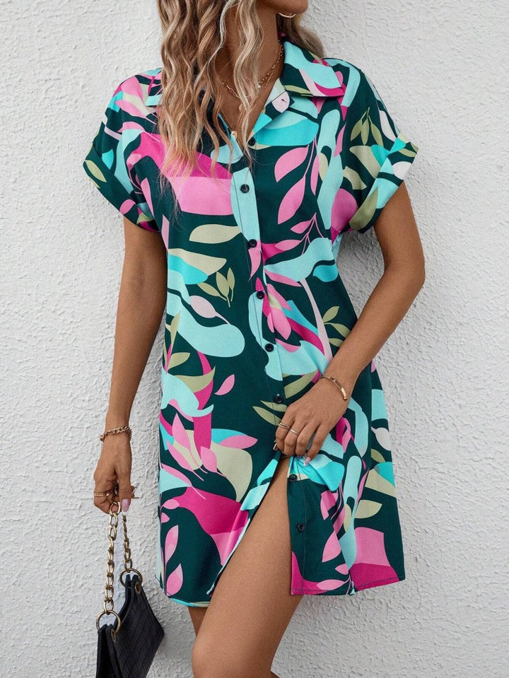 Millie - Effortlessly Chic Printed Shirt Dress