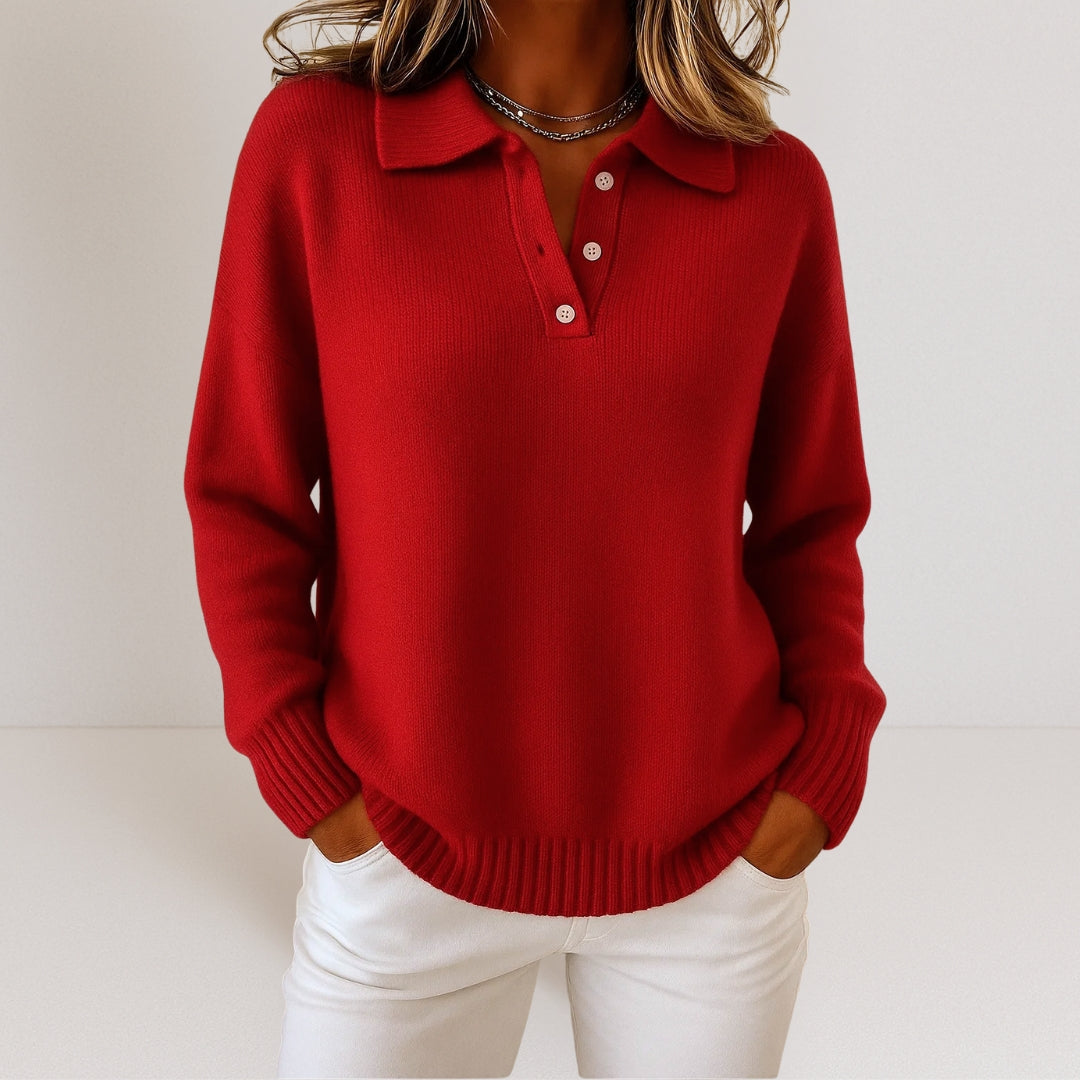 Jessica™ | Pull en tricot doux avec col