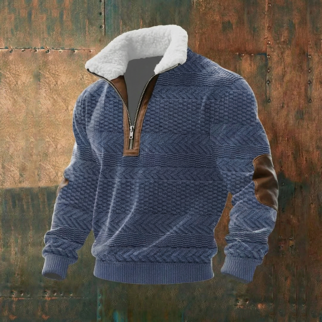 AUBERT™ | Pull zippé à col montant rembourré