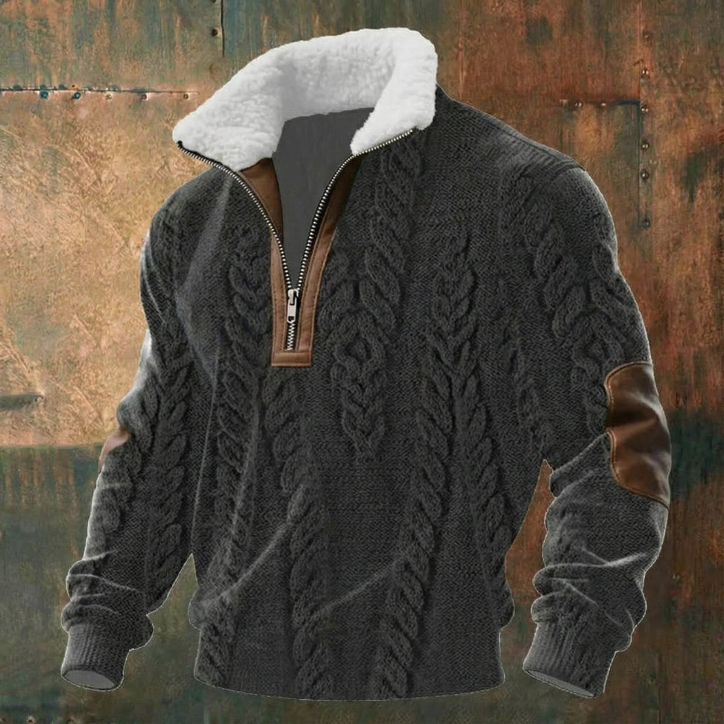 AUBERT™ | Pull zippé à col montant rembourré