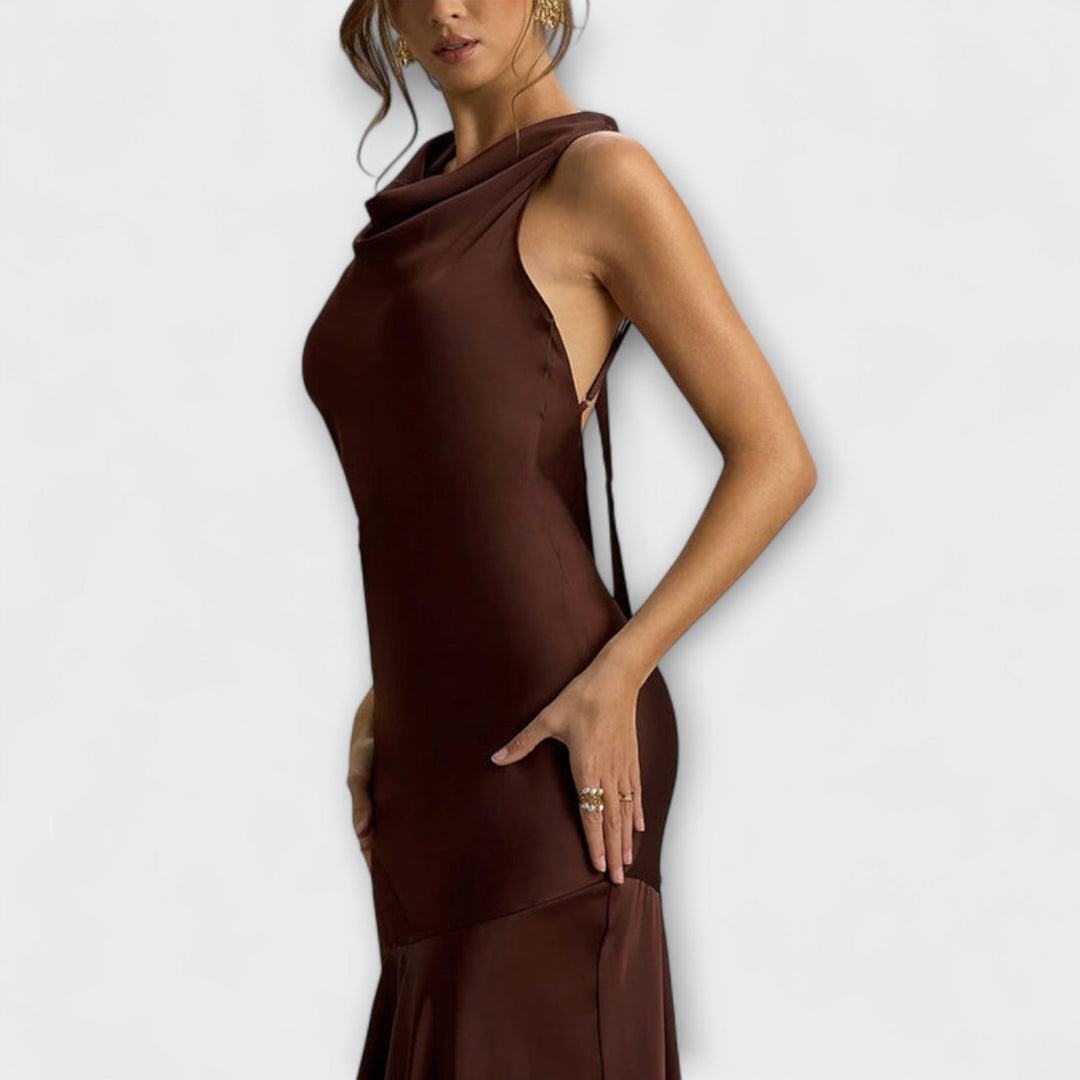 Lennon - Elegant Maxi Dress in Satin