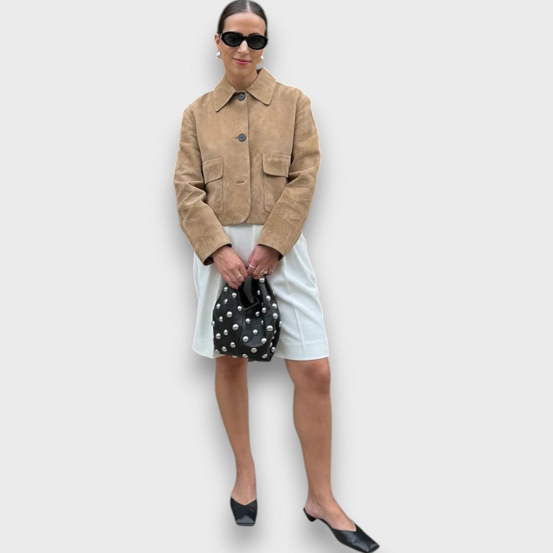 Naomi | Elegant Suede JacketWith Classic Cut