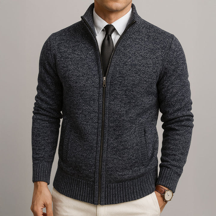 Cardigan Zippé En Lain Mérinos
