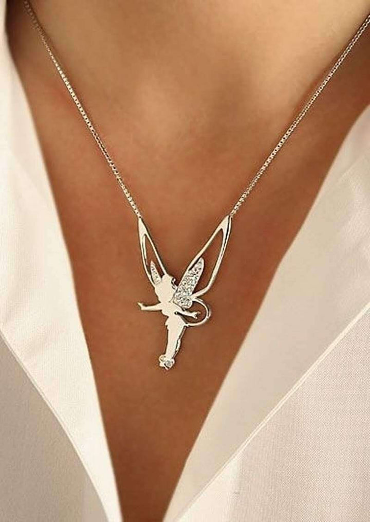 Luna™ | Collier Fée Heureuse Élégant en Argent et Or