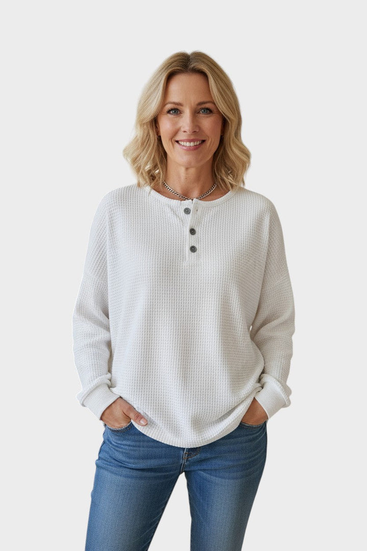Marie™ | Pull en Tricot Waffle