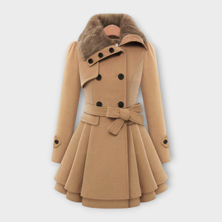 Emma – Elegant Coat with Faux Fur Collar
