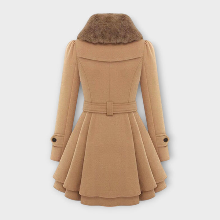 Emma – Elegant Coat with Faux Fur Collar