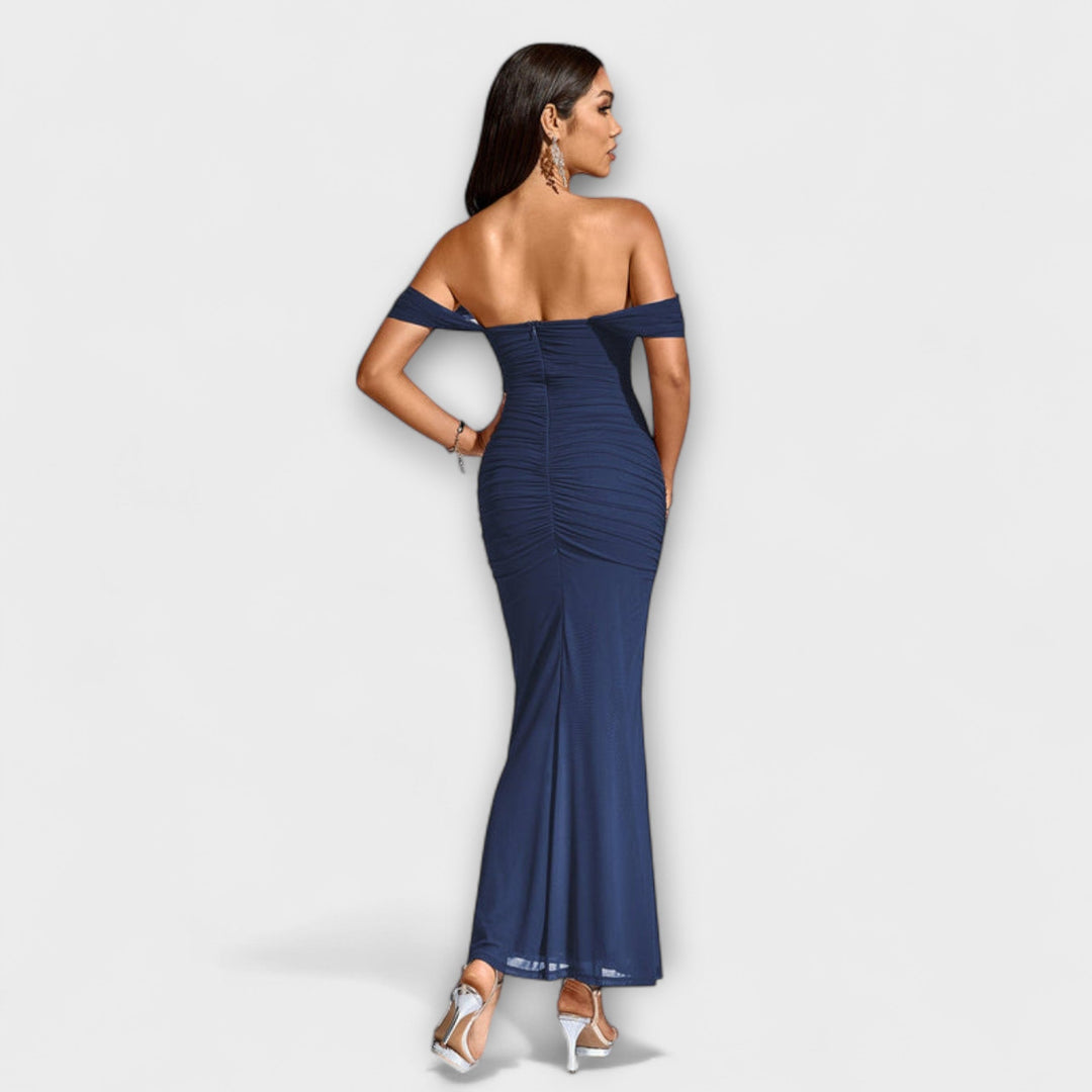 Ione - Off-Shoulder Ruched Bodycon Dress