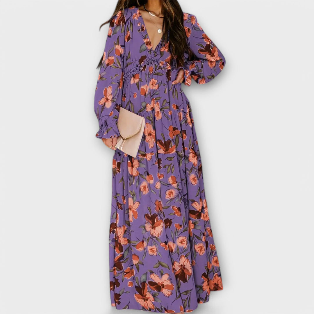 Juno - Elegant Floral Maxi Dress