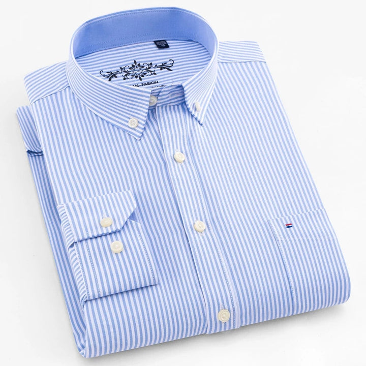 AUBERT | Chemise Rayée Classique avec Coupe Confortable pour Chaque Jour