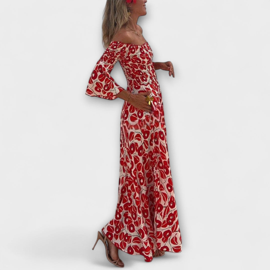 Sienna - Vacation-Ready Off-Shoulder Maxi Dress