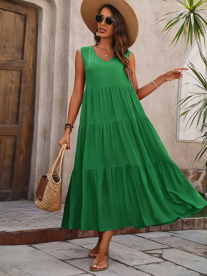 Lone - Casual Loose-Fit Dress with Ruffle Hem